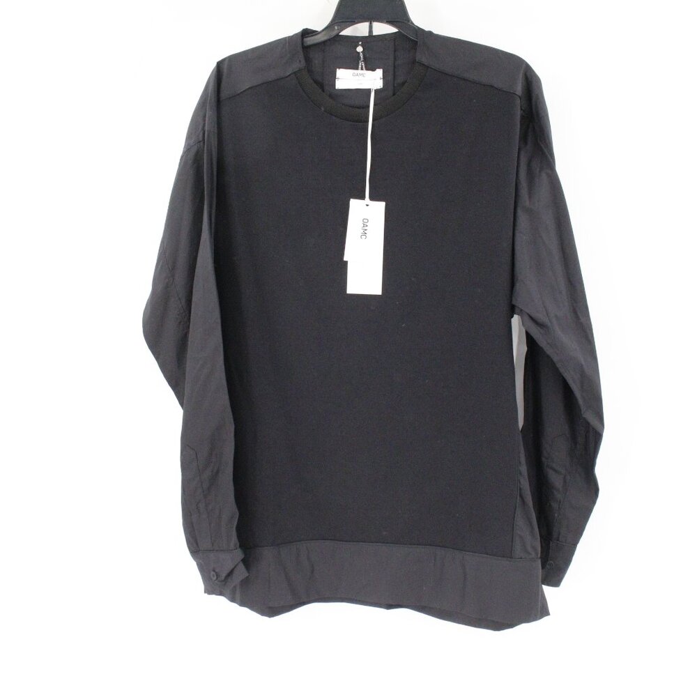 NWT OAMC pullover Mens Large Long Sleeve Shirt Cotton Crew Neck Black top